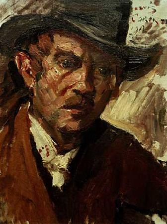 Lovis Corinth Selbstportrat mit schwarzem Hut